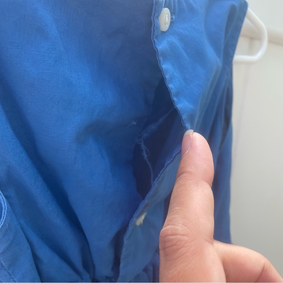 VINTAGE 1970s ROYAL BLUE CAT APPLE TOP APPLIQUÉ POCKET DRESS SIZE 2T - Picture 7 of 7